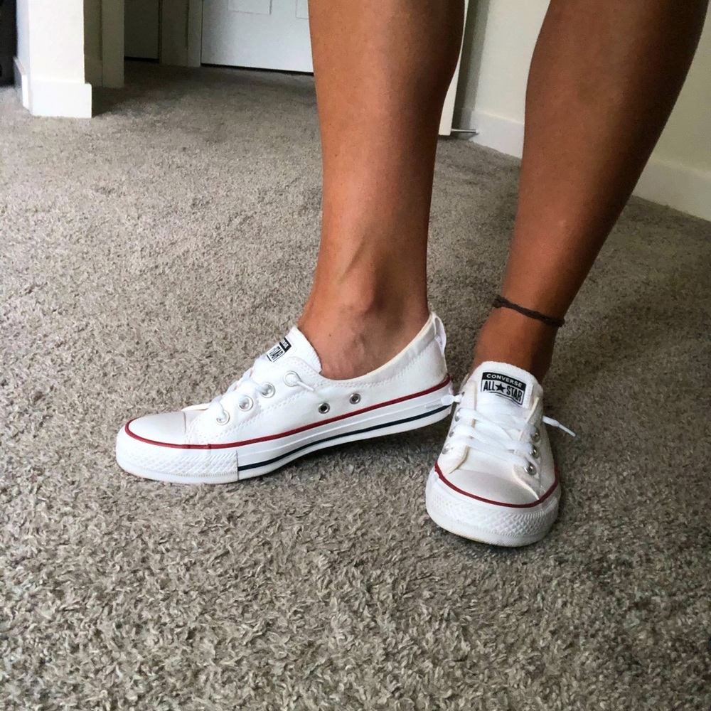 Women’s white canvas slip on Converse